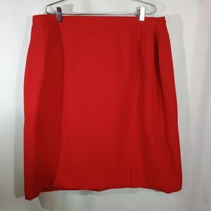 Womens Red Pencil Skirt Knee Length Classic Work Office Career Skirt